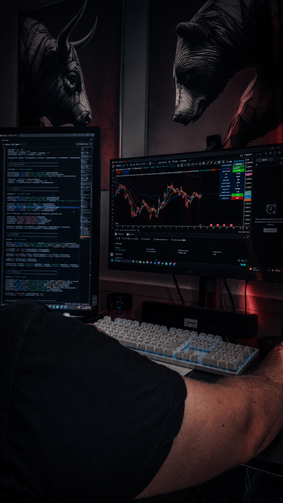 Petr při práci na FX Investment